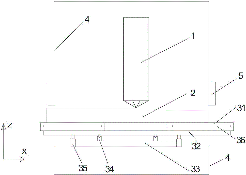 3D printing method and device for one-way large-dimension products