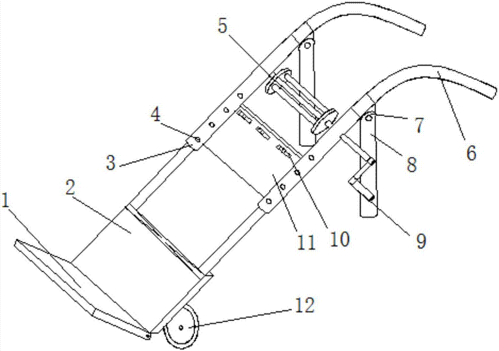 Foldable garden tool trolley