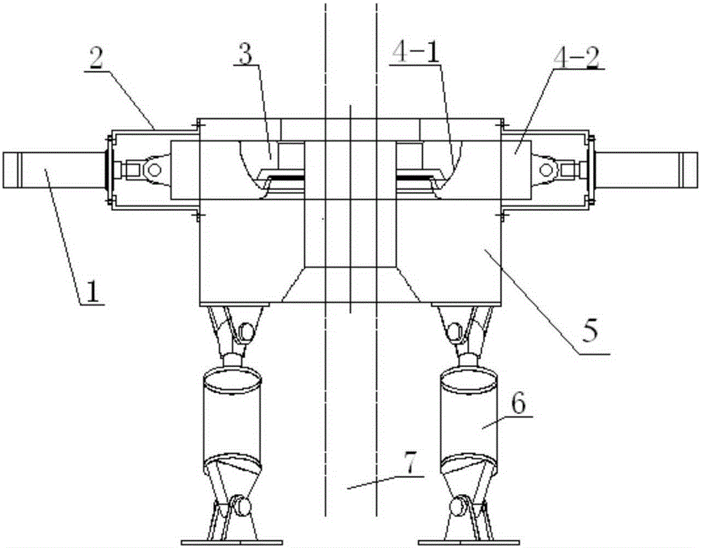 Clamping device for ore conveying pipe laying work in deep-sea mining