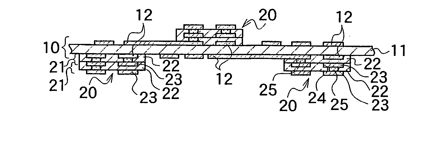 Multilayer printed wiring board and process for producing the same