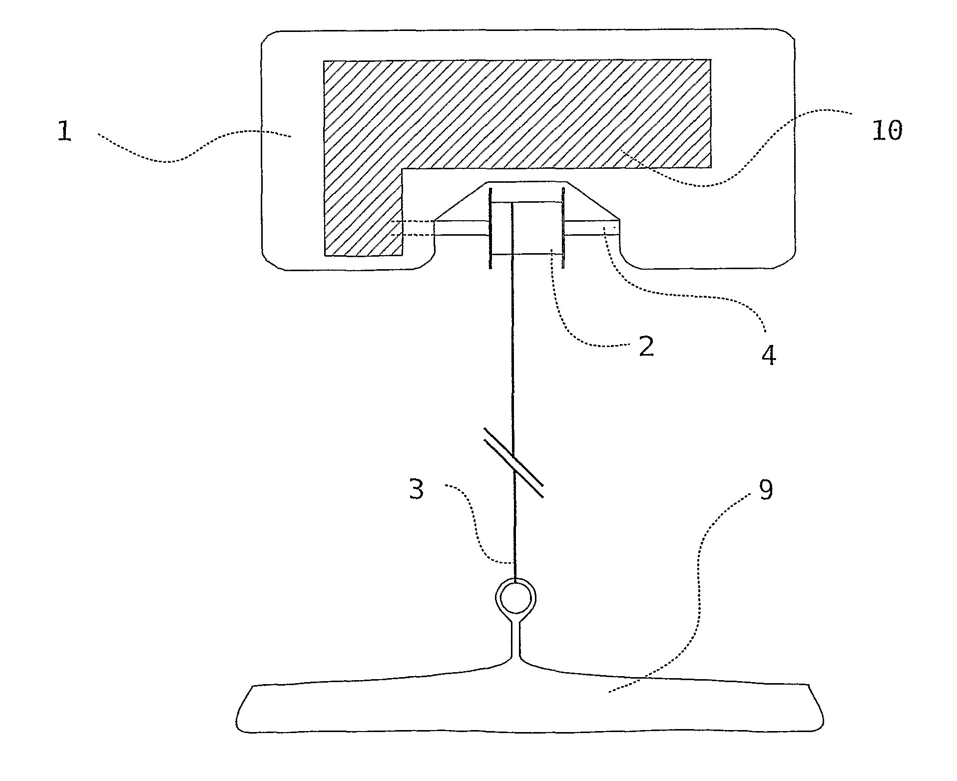 Device for a winch-operated wave-power plant