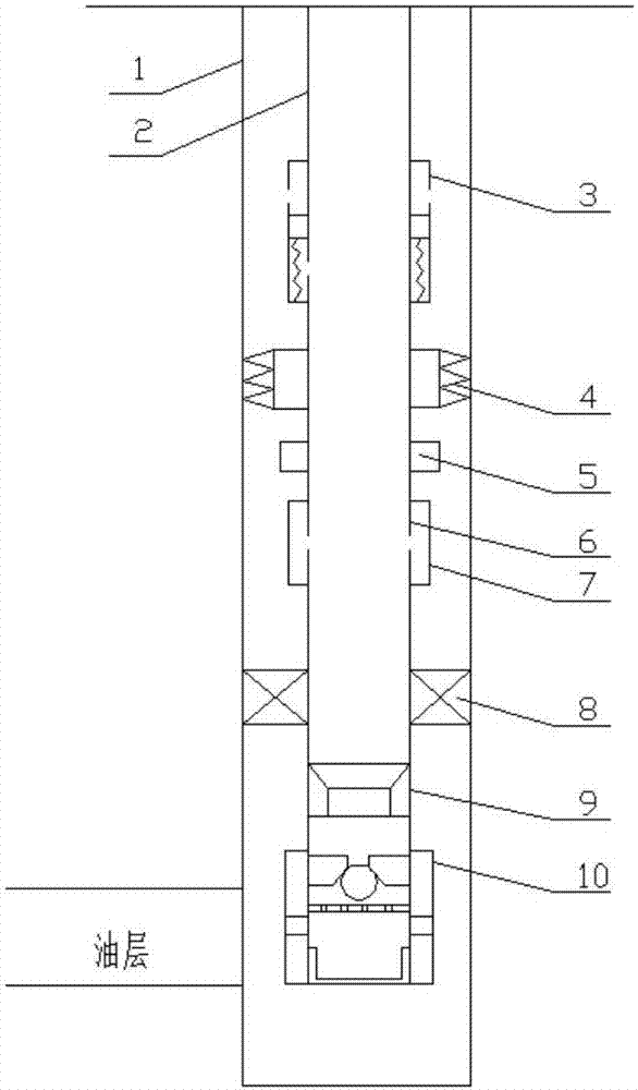 Long-acting CO2 gas-injecting pipe column and operation method thereof