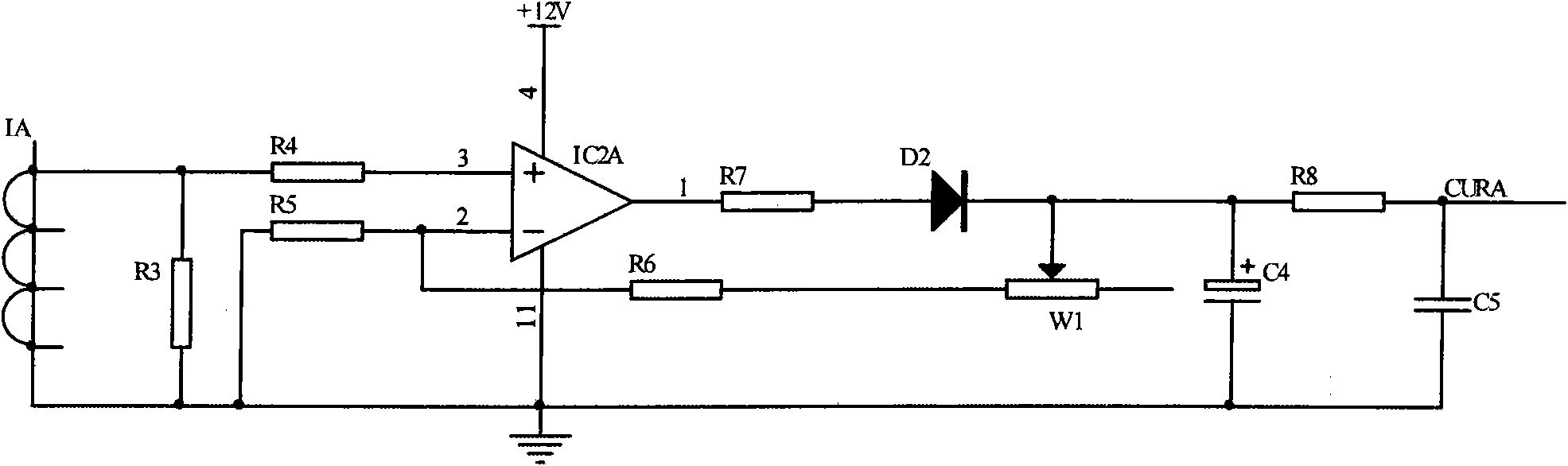 Protective circuit of a control and protection switch