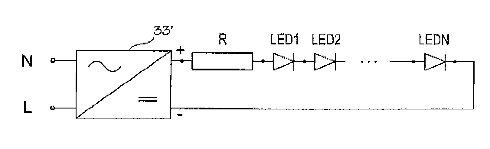 LED tube and lighting fixture arrangement