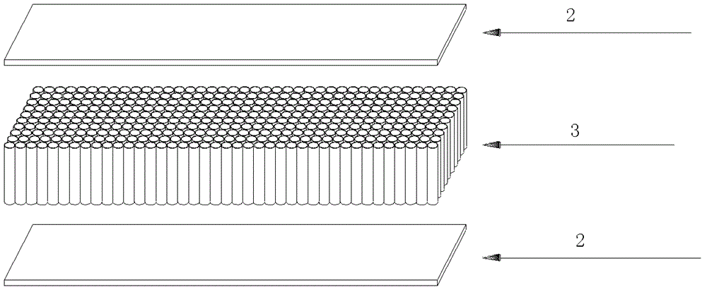 A kind of hollow sandwich panel with honeycomb structure core panel and preparation method thereof