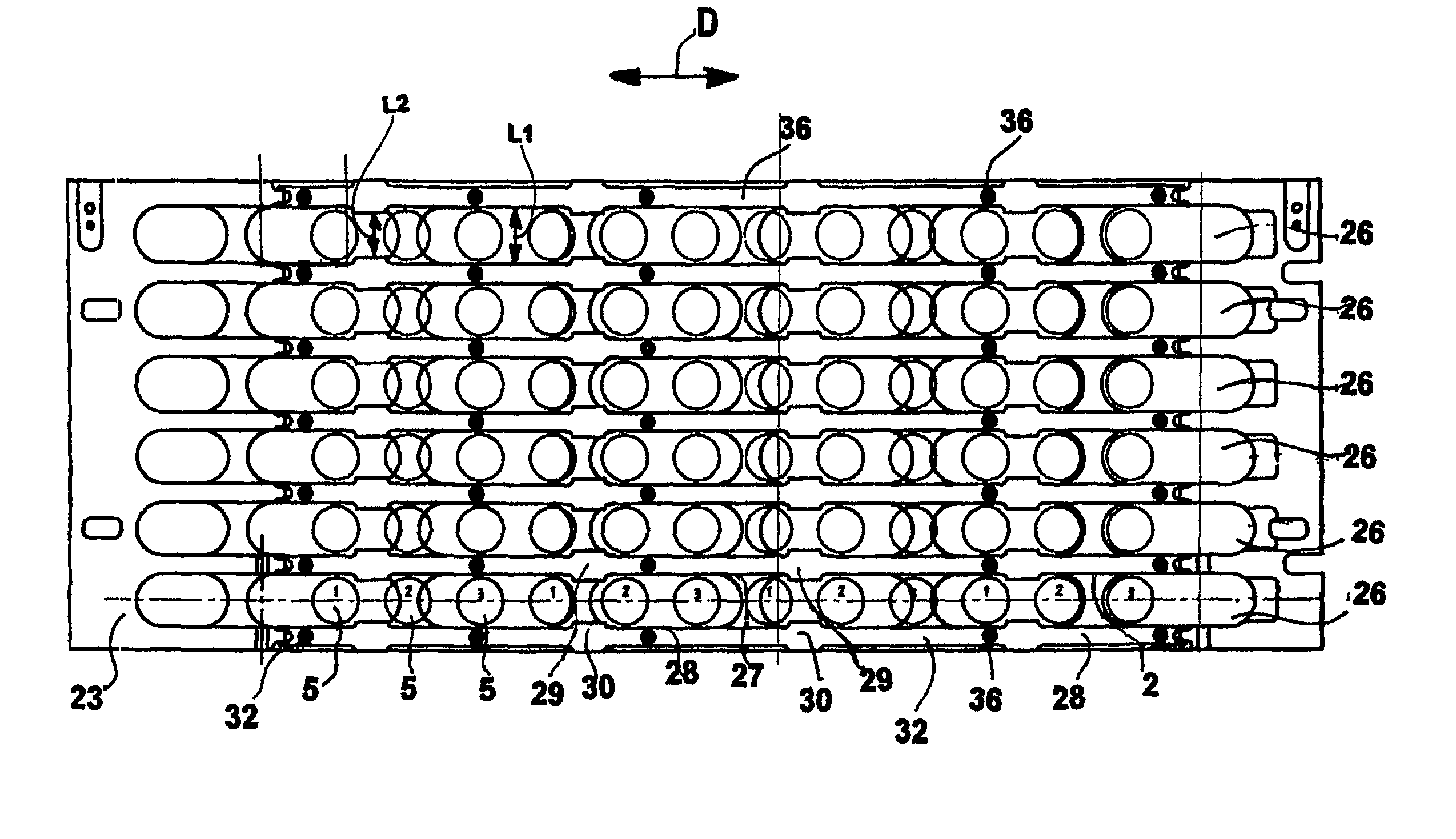 Conditioning device for plastic items and process