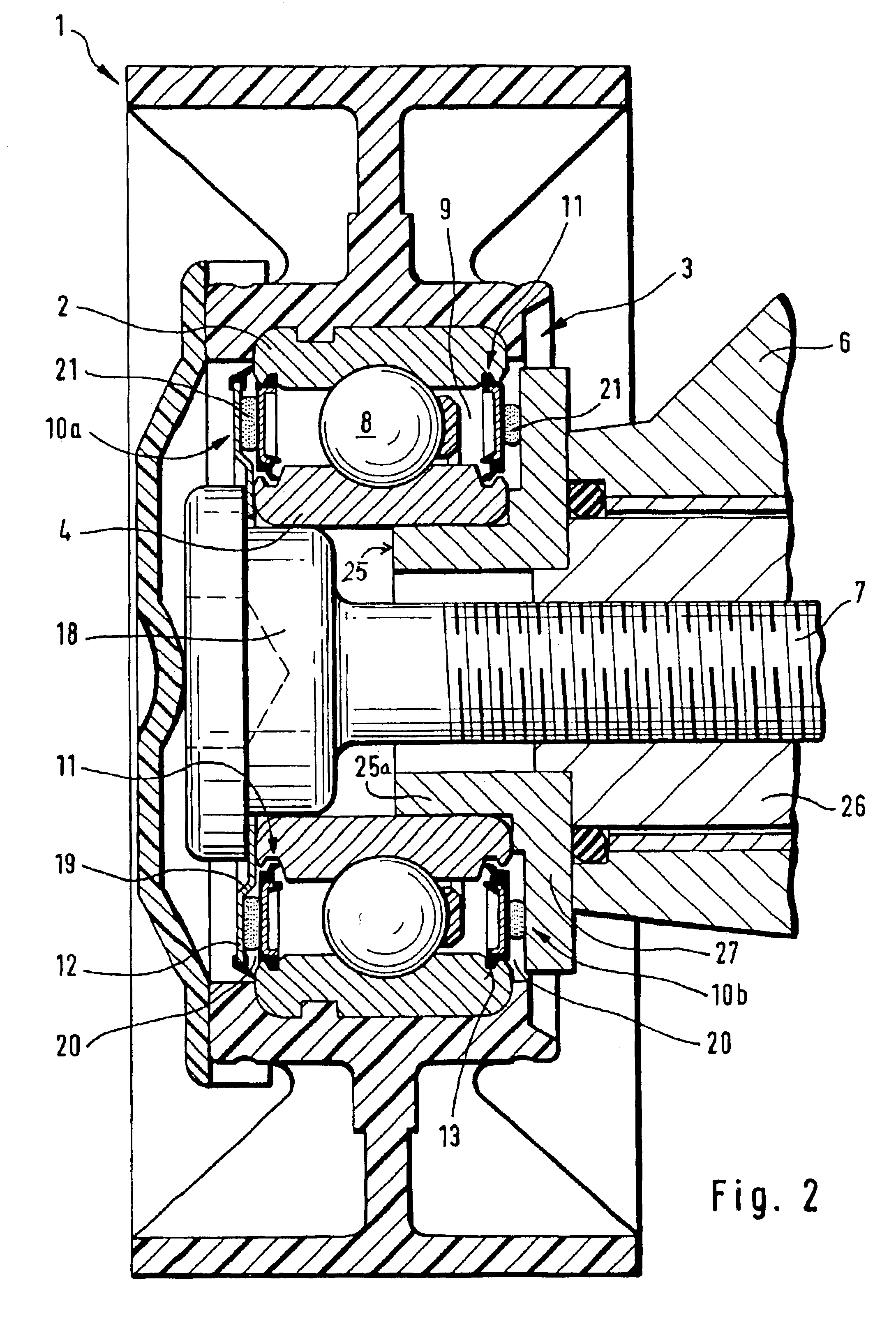 Sealing arrangement for a rolling-contact bearing