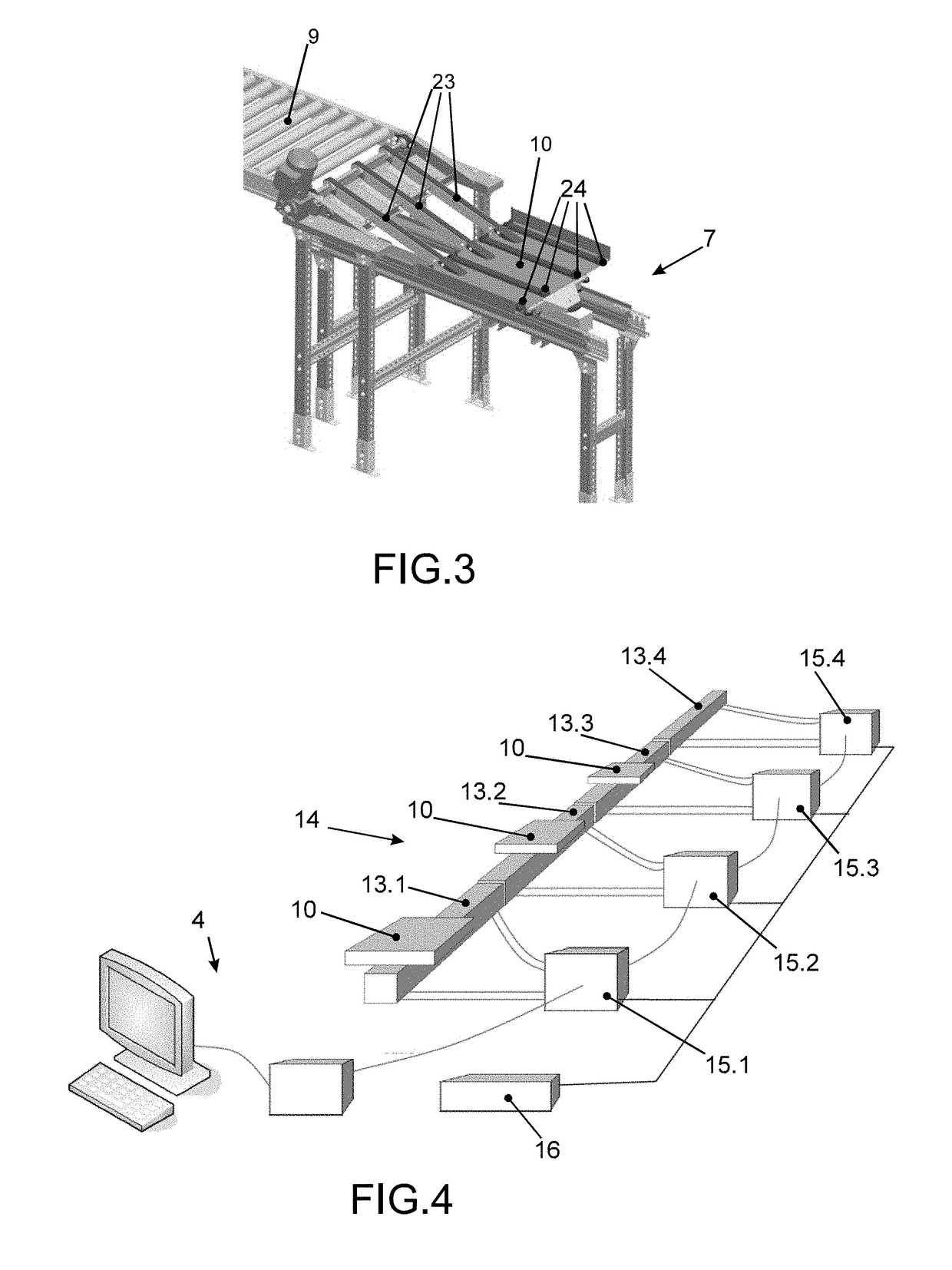 Storage system having a transport system formed by magnetically driven shuttles