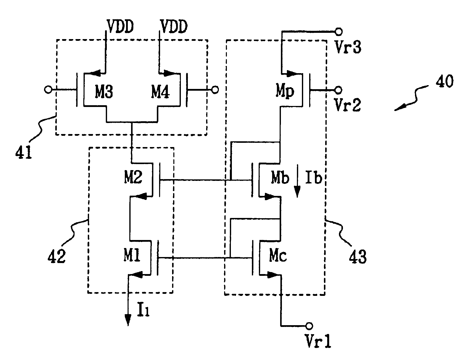 Constant current source with threshold voltage and channel length modulation compensation