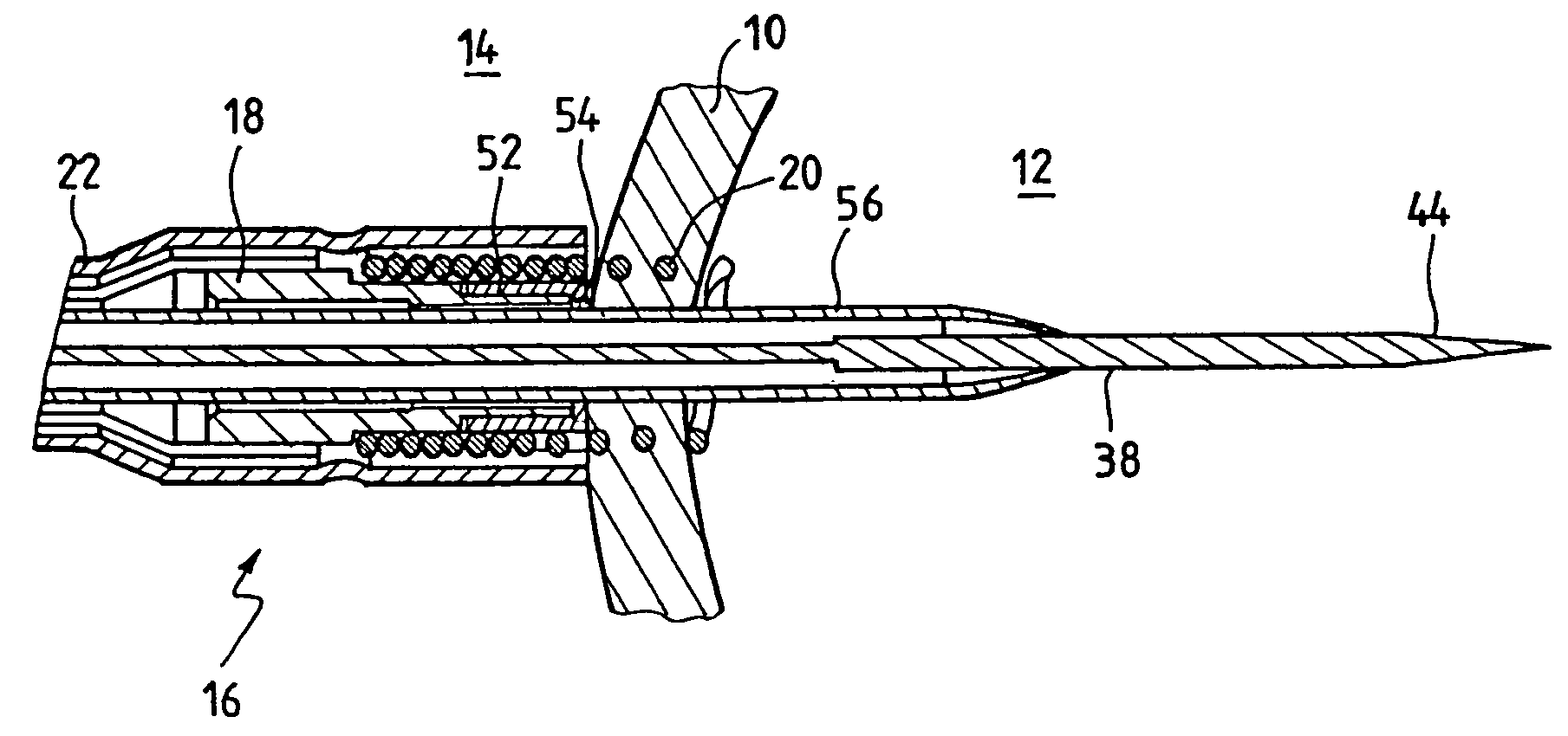 Kit for penetrating the cardiac septum and for the placement of a trans-septal device, in particular a stimulation probe, in a left cardiac cavity