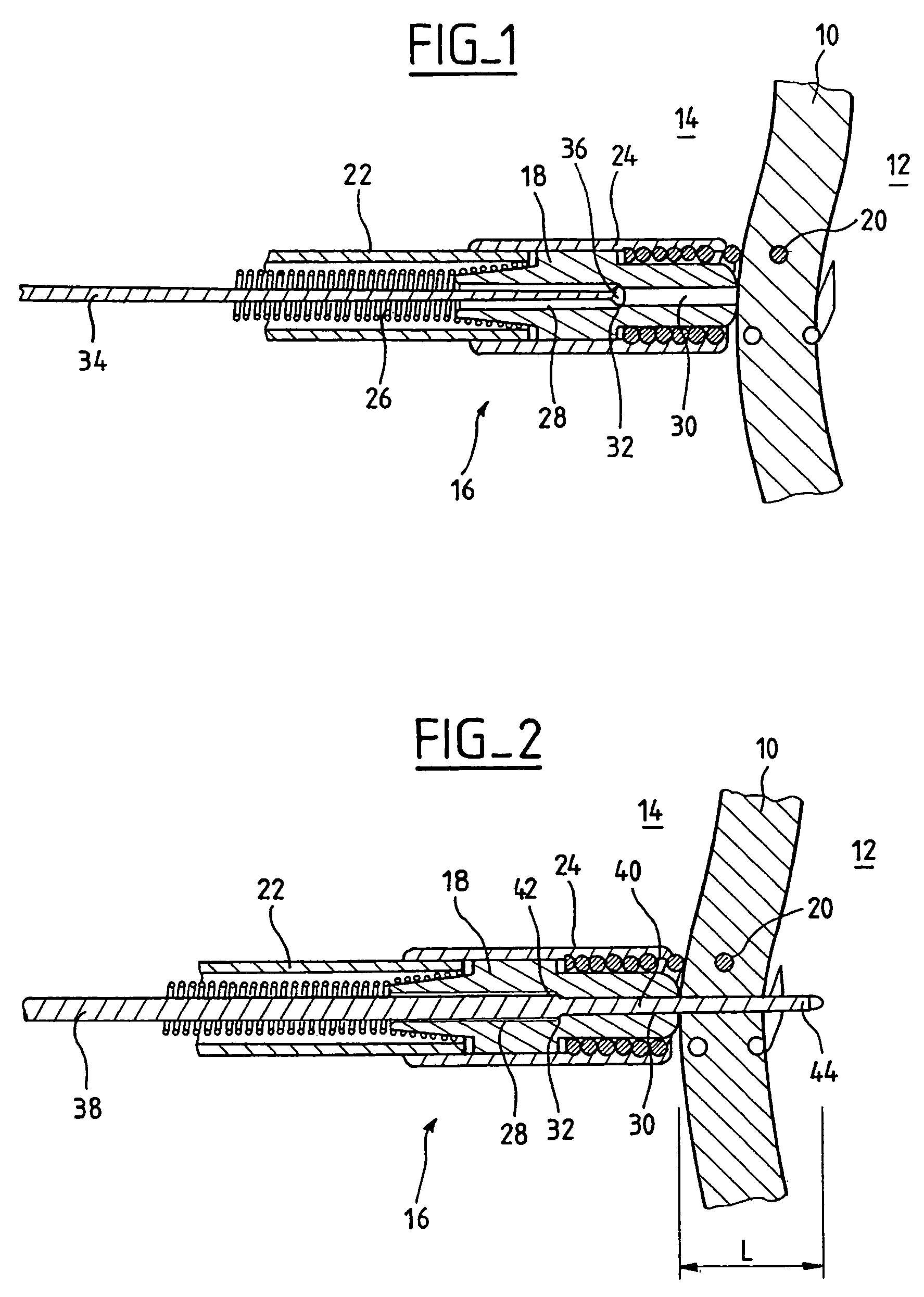 Kit for penetrating the cardiac septum and for the placement of a trans-septal device, in particular a stimulation probe, in a left cardiac cavity