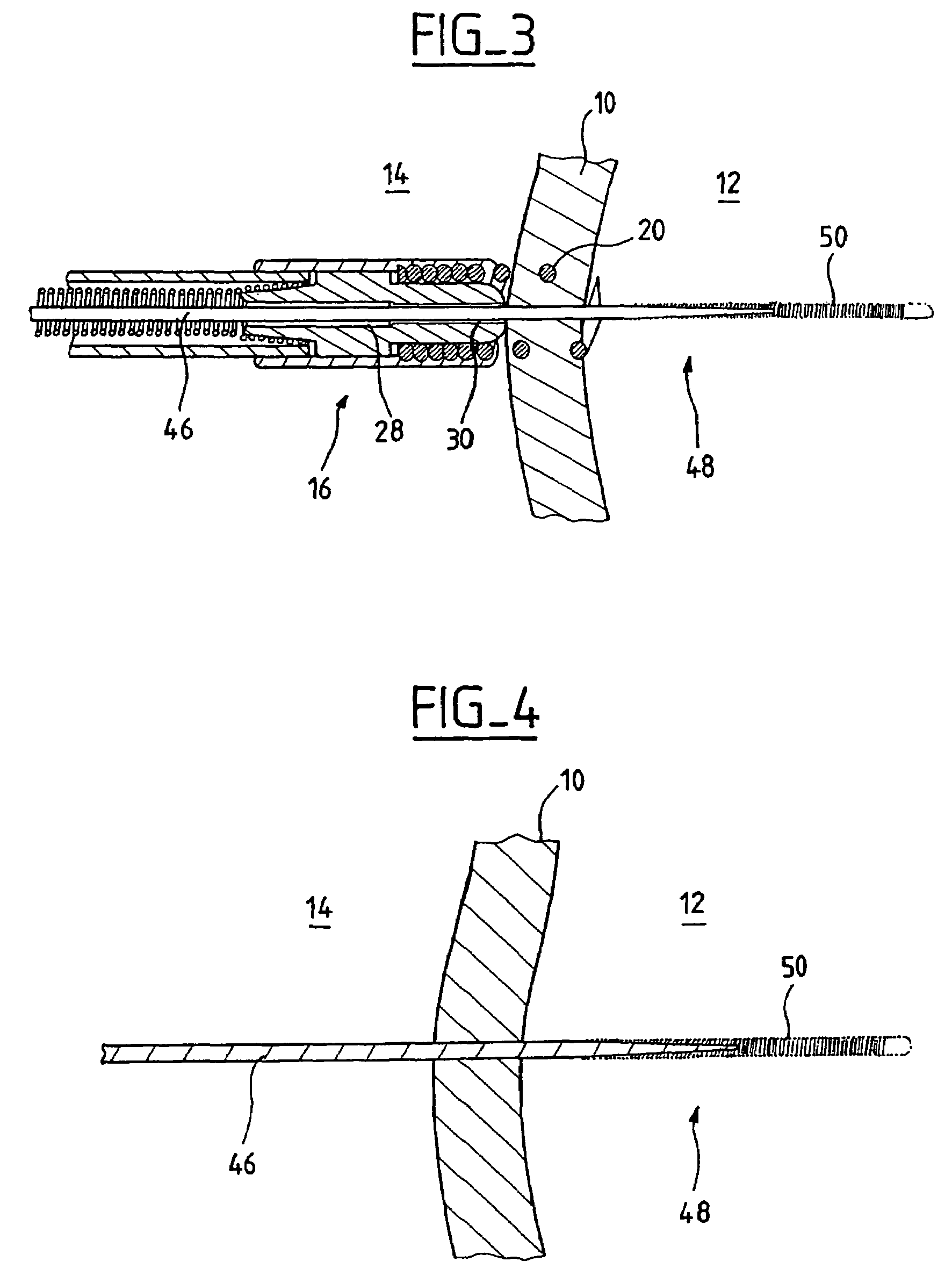 Kit for penetrating the cardiac septum and for the placement of a trans-septal device, in particular a stimulation probe, in a left cardiac cavity