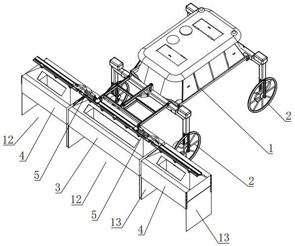 Directional spraying vehicle for maintenance of intercropping crops