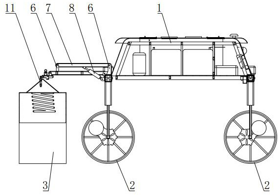 Directional spraying vehicle for maintenance of intercropping crops