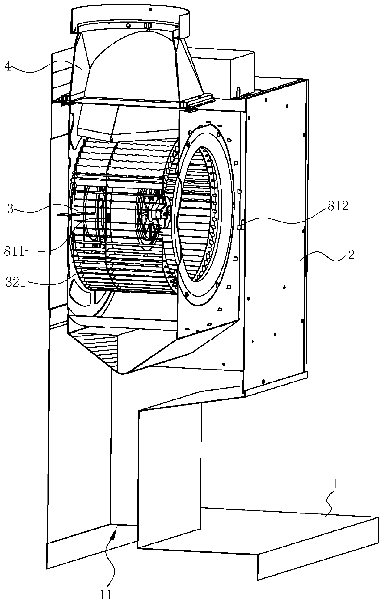 Centrifugal fan, extractor hood applying same and control method