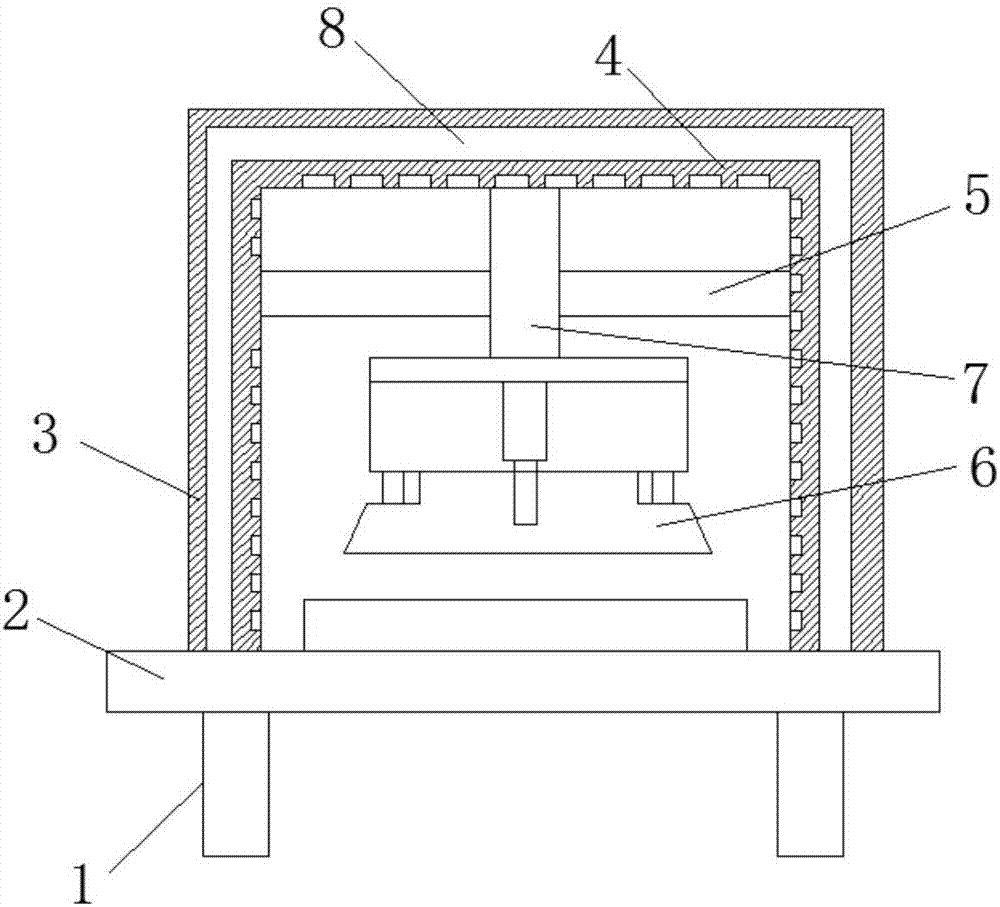 Built-in glass fine carving mechanical arm