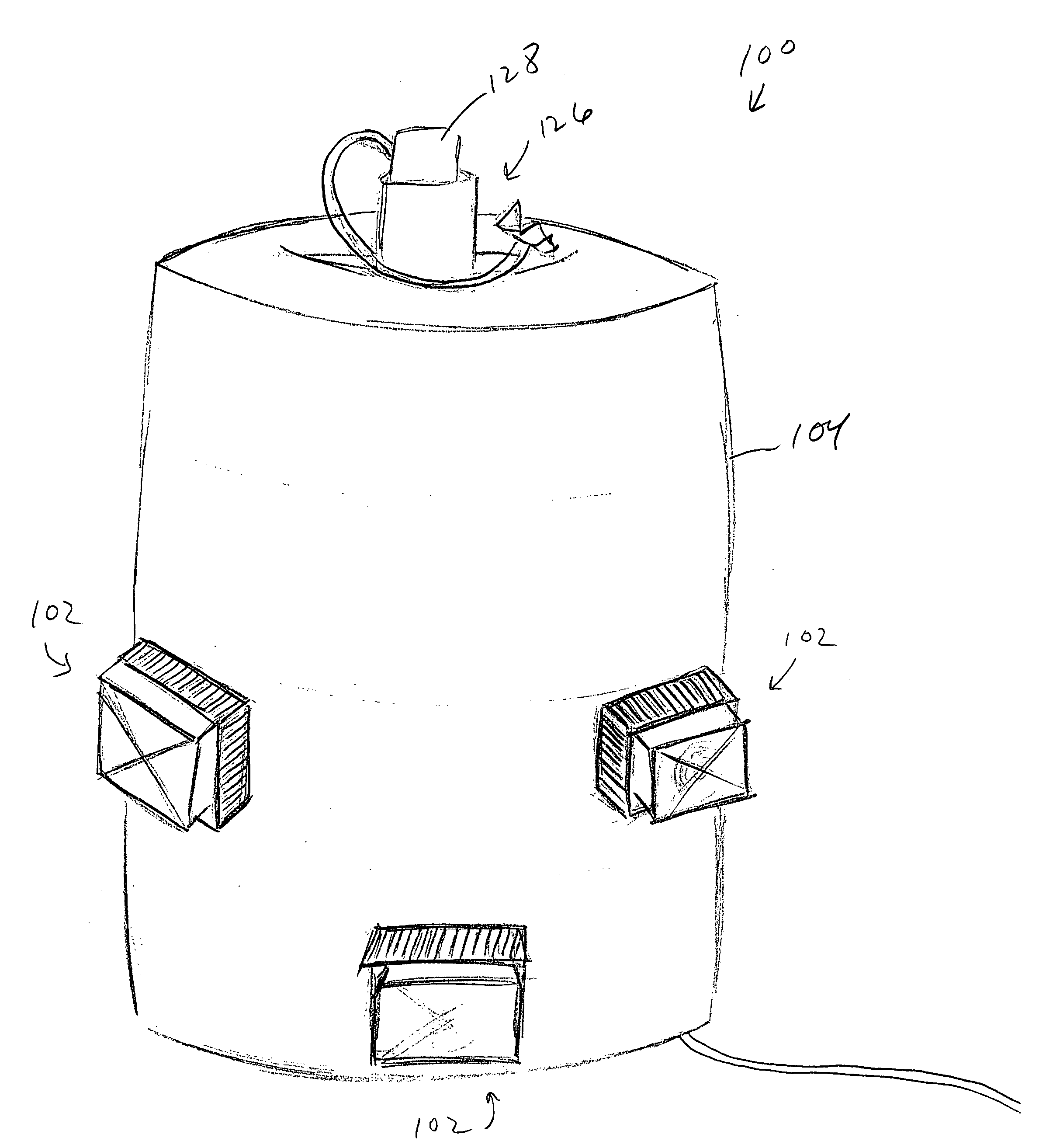 Temperature regulation device for a fluid-containing receptacle and use thereof