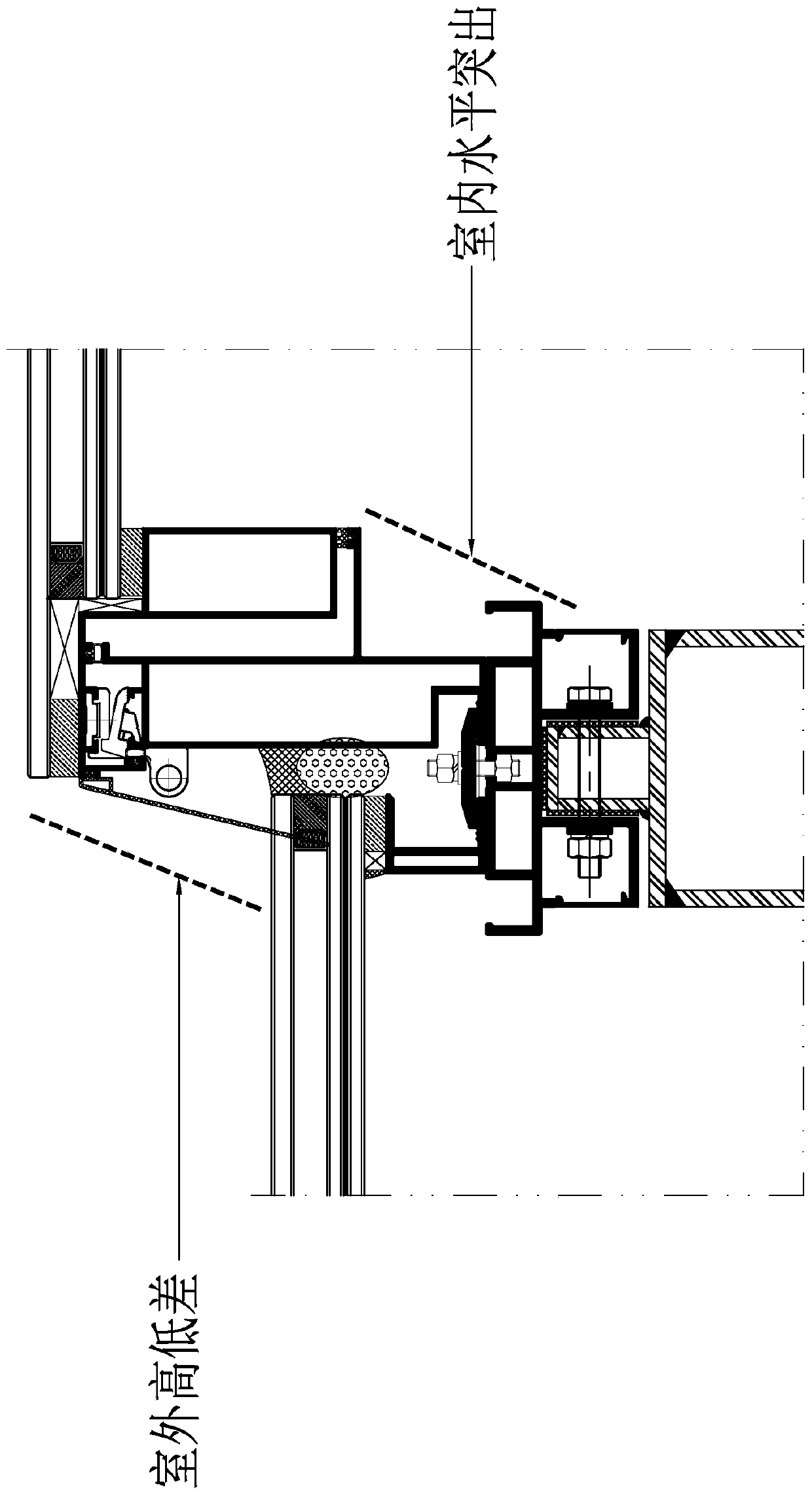 Roof light with hidden inner drainage function