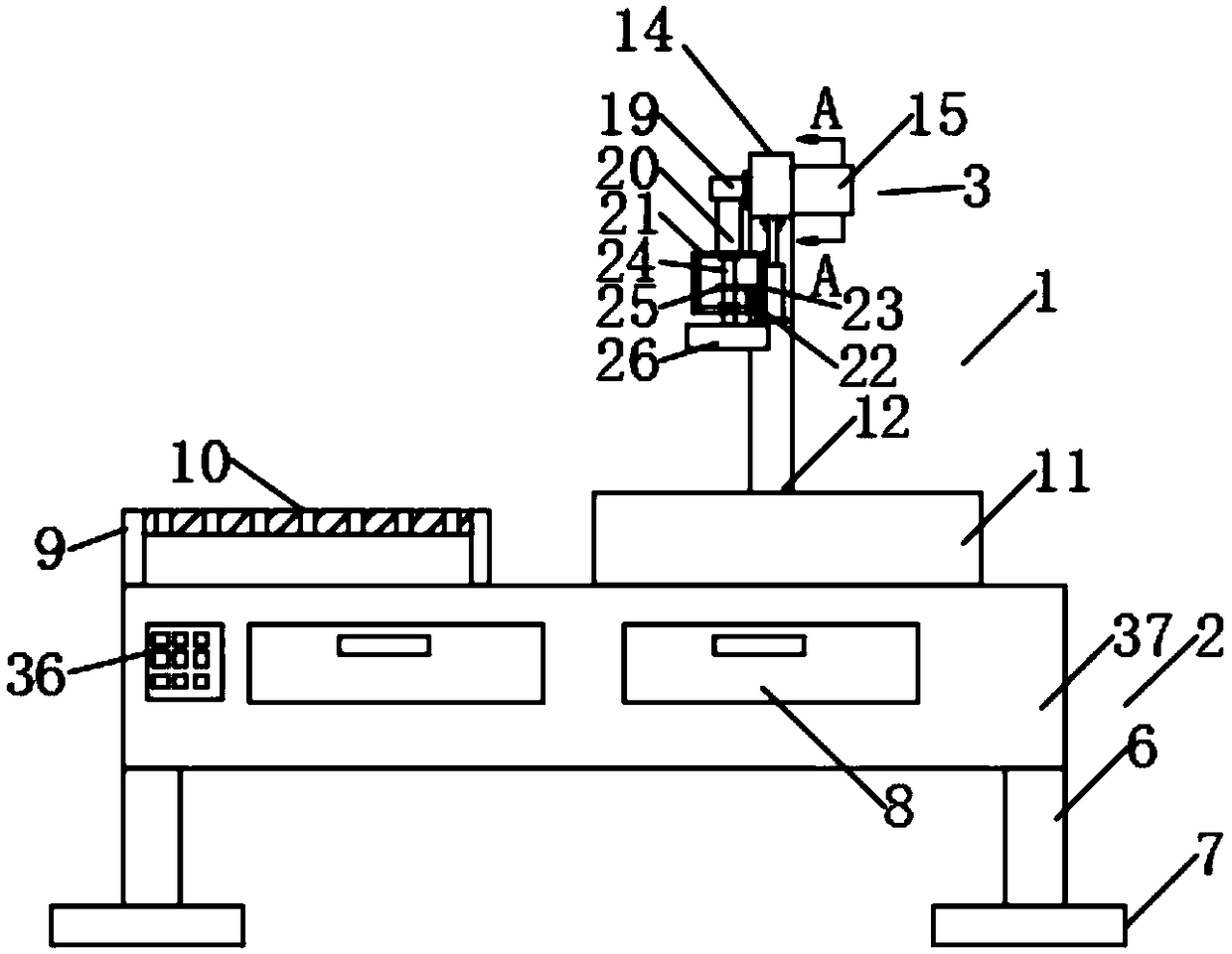 Auxiliary device for displaying cnc teaching cutters