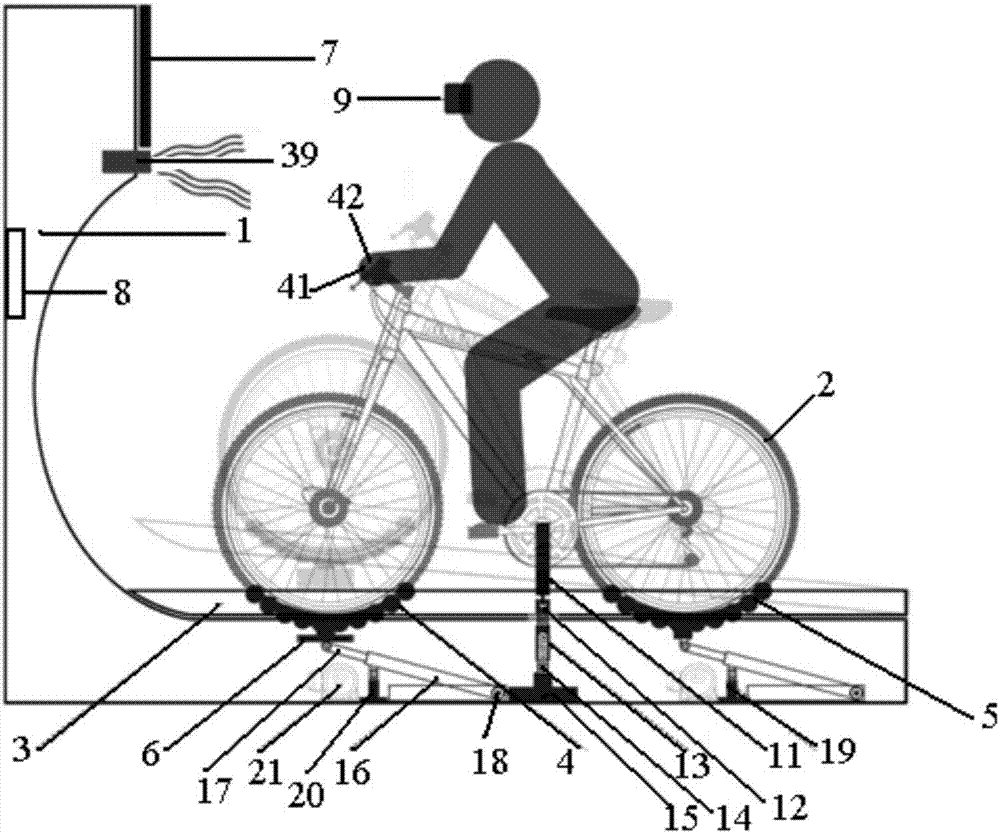 Removable platform type bicycling training machine