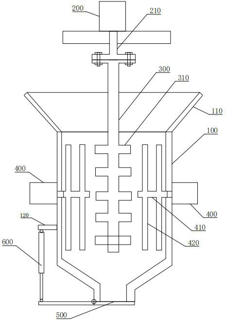 Brick mud stirring device