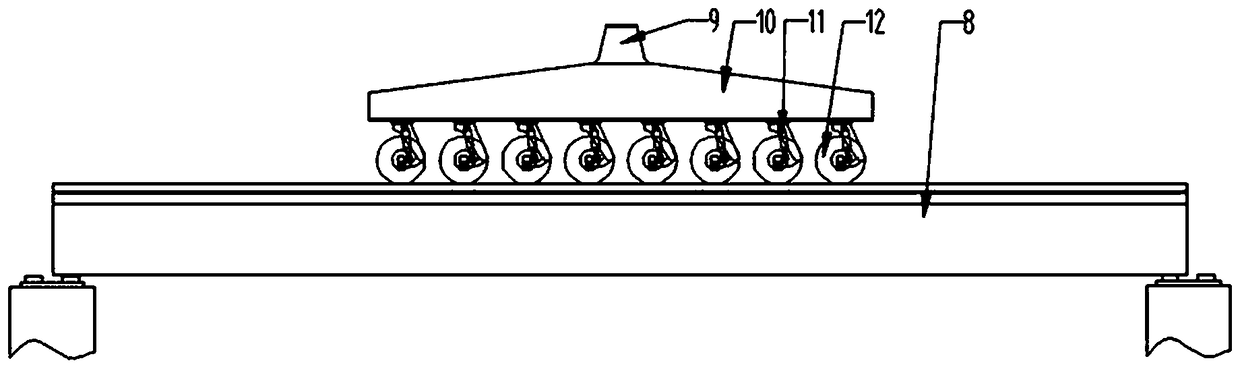 Transporting and erecting integrated bridge girder erection machine of rear cart three rows of tires