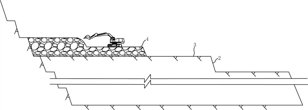 Bent-frame-free rapid construction method for high and steep slope support