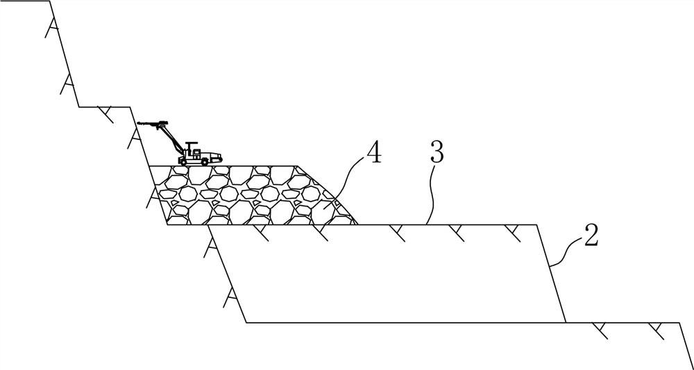 Bent-frame-free rapid construction method for high and steep slope support