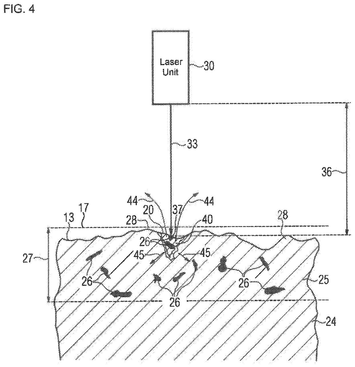 Laser-assisted production method for a gearing component and gearing