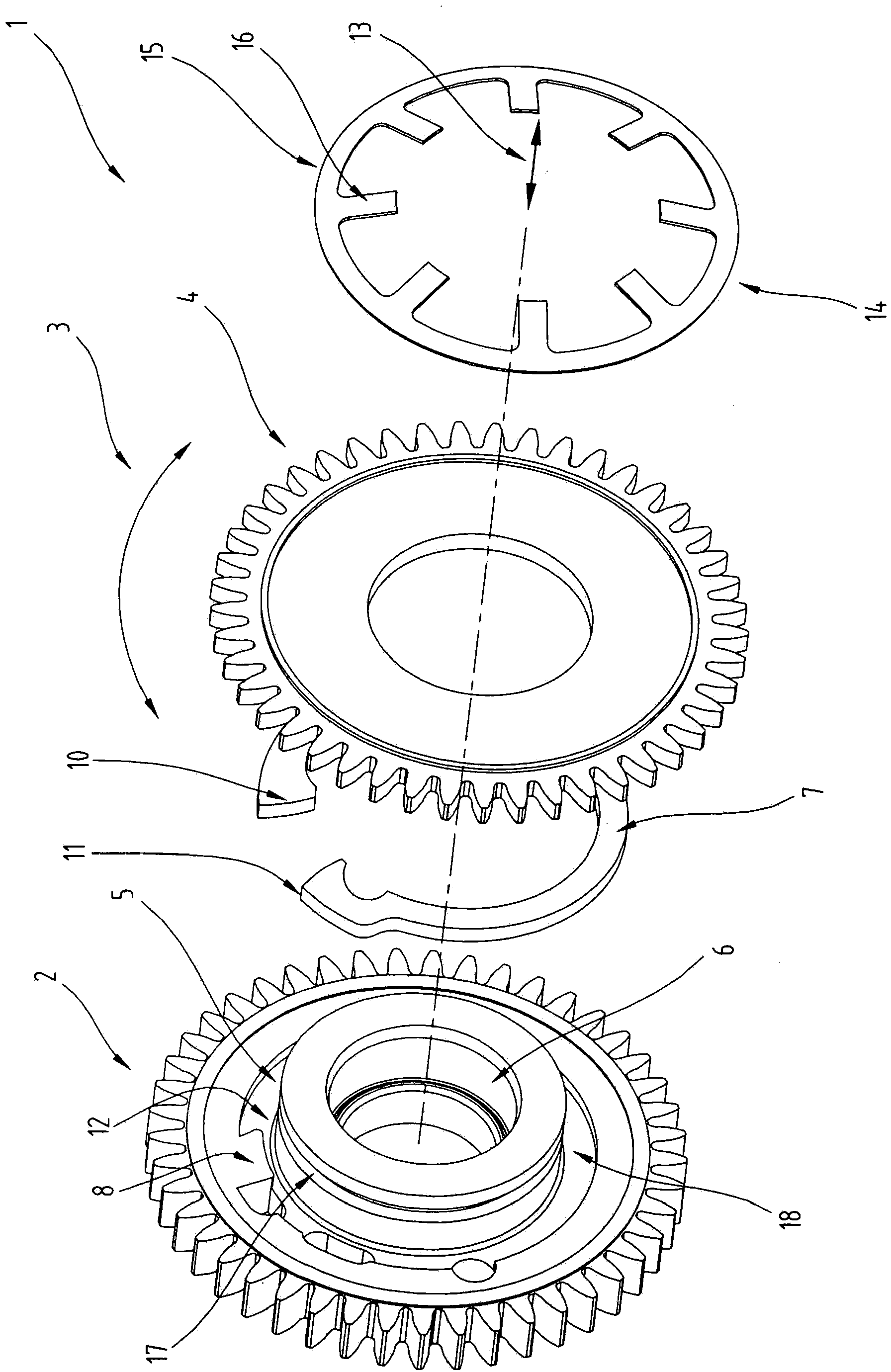 Gearwheel arrangement