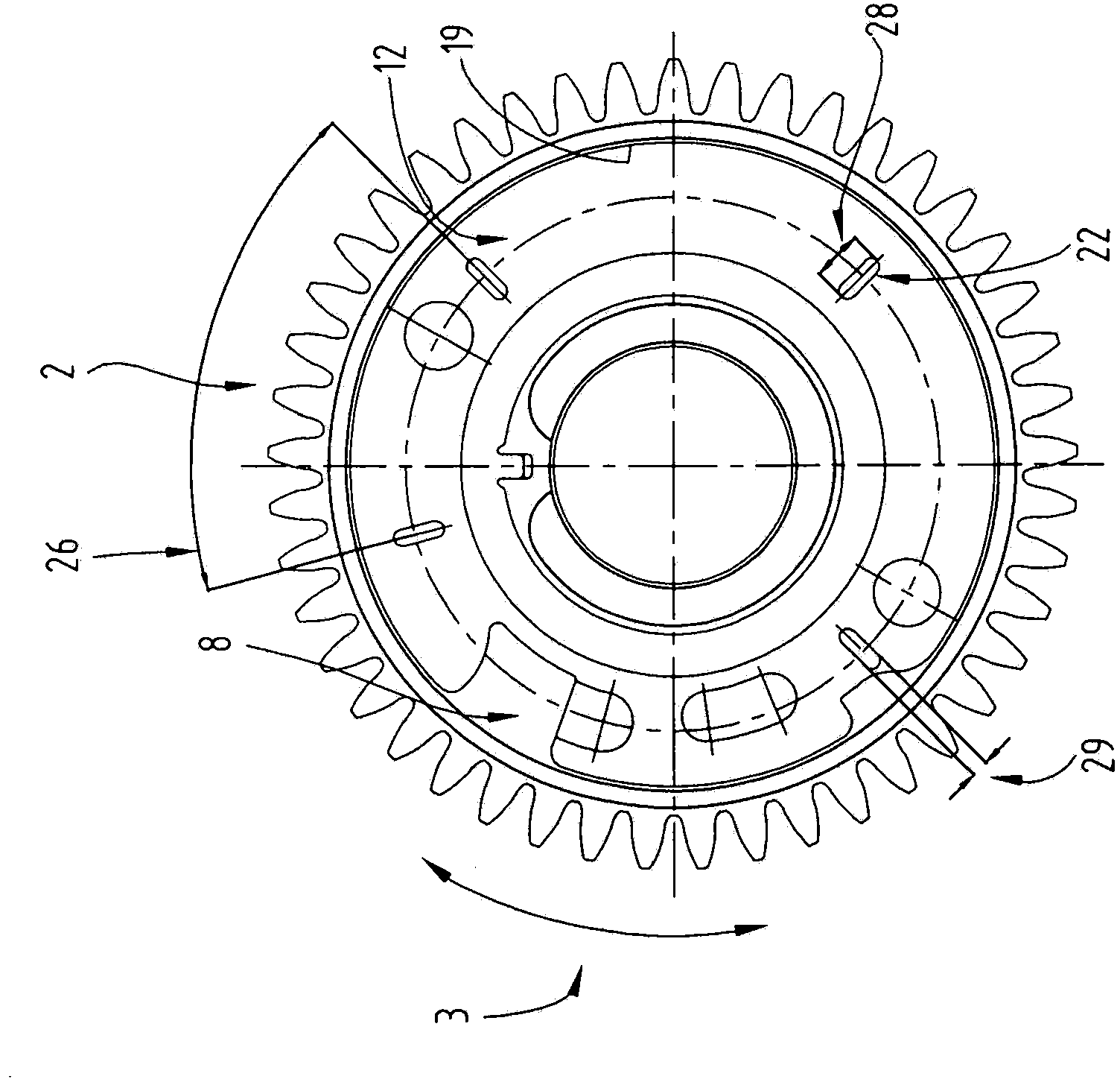 Gearwheel arrangement