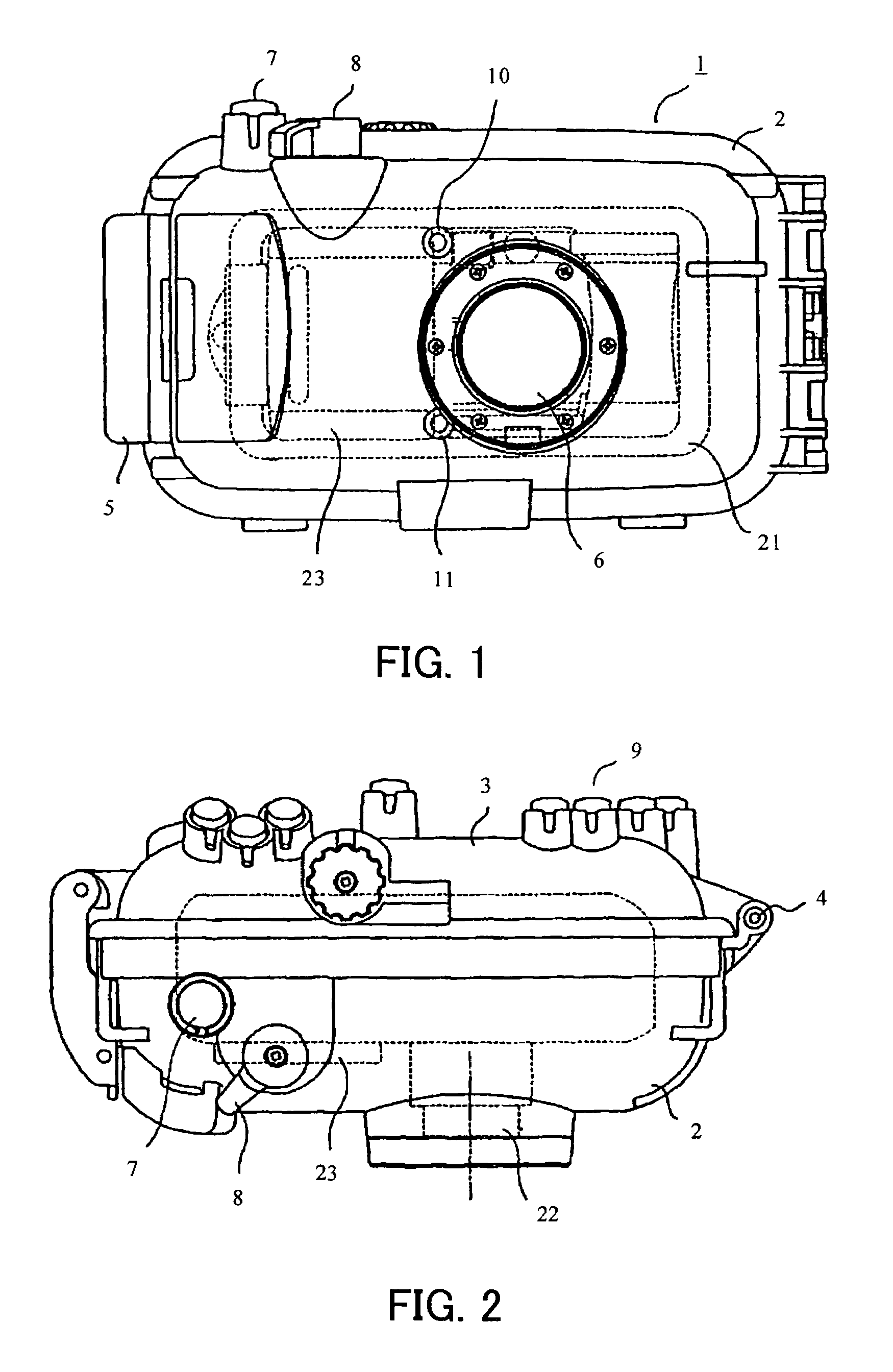 Waterproof camera case for containing camera equipped with lens barrier