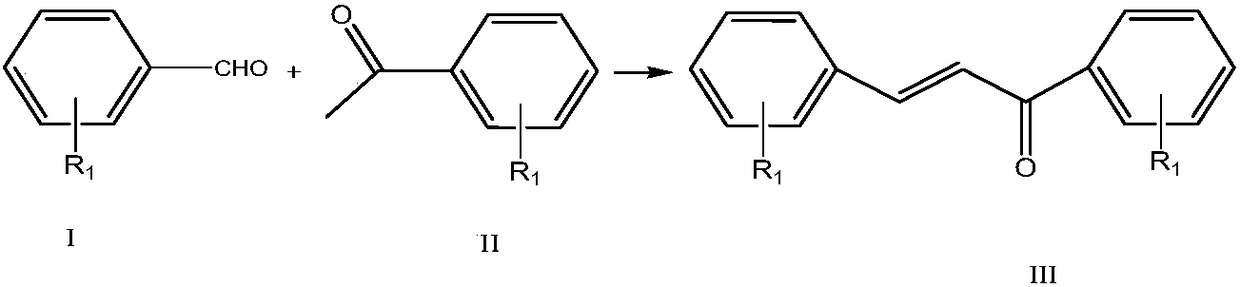 Method of utilizing micro channel reactor to prepare fluorine containing chalcone derivatives