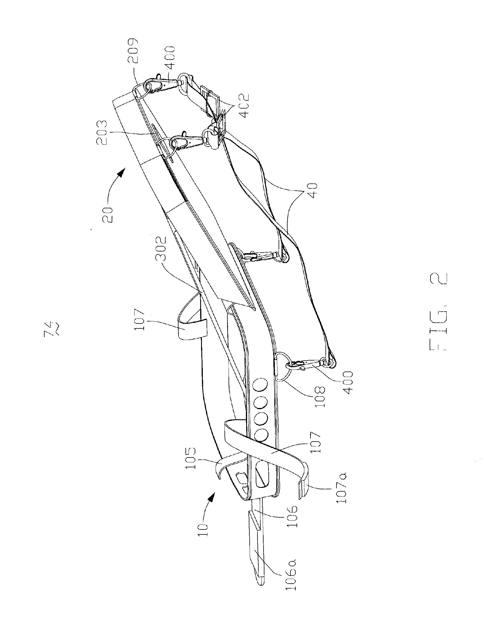 Carrying bag for suspending electronic entertainment apparatus
