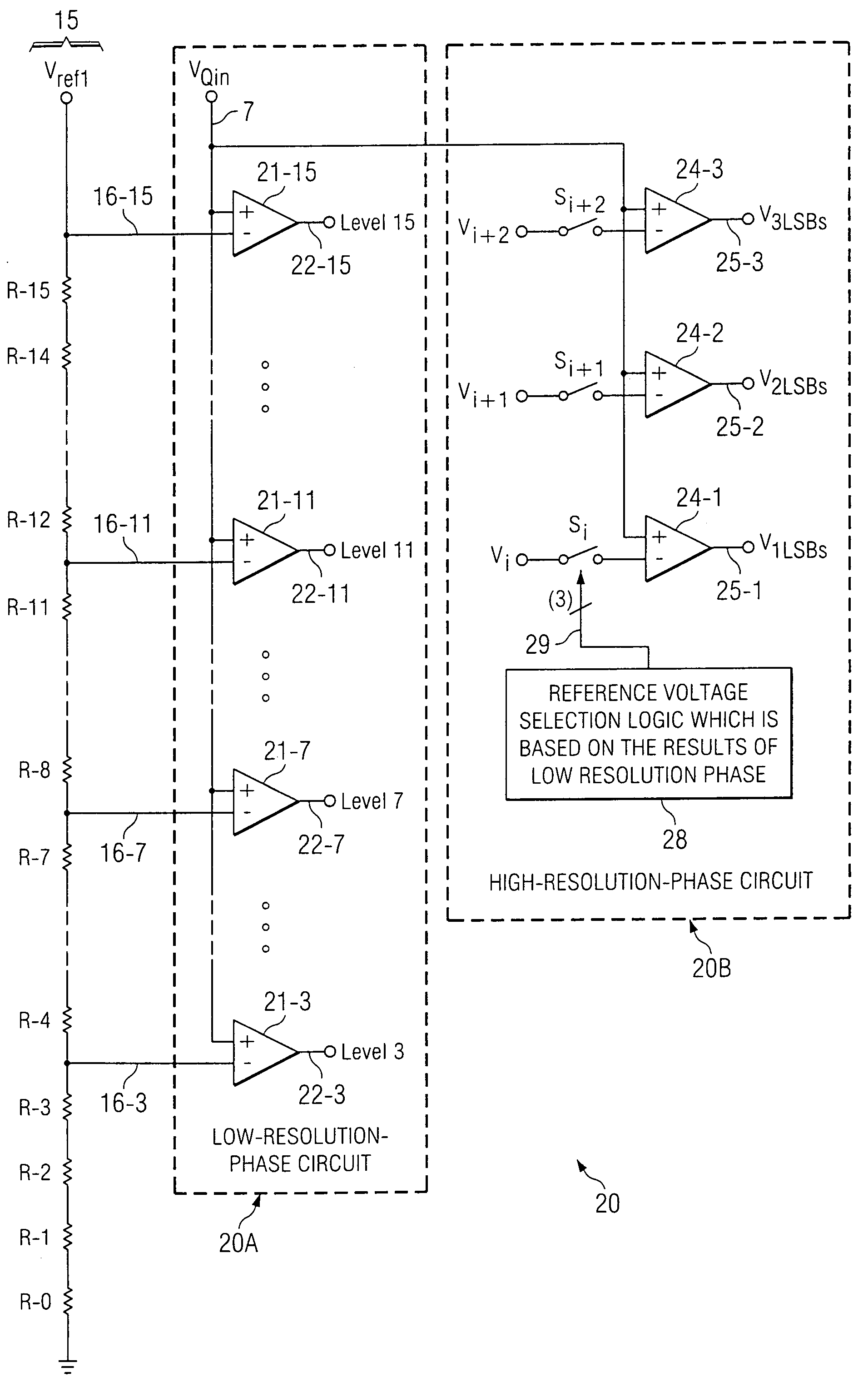 Input tracking high-level multibit quantizer for delta-sigma ADC