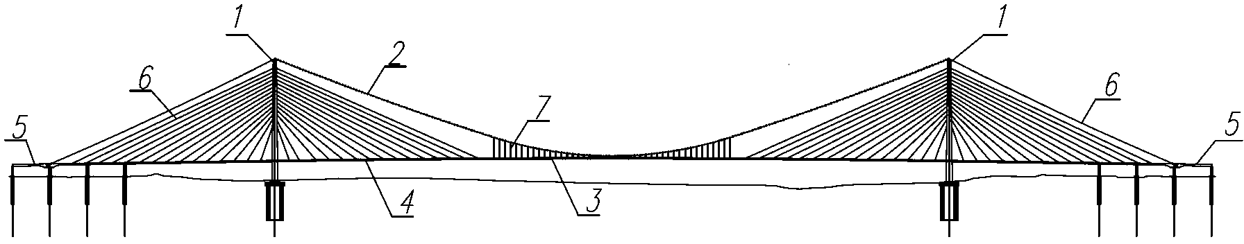 Mixed type cable-supported bridge