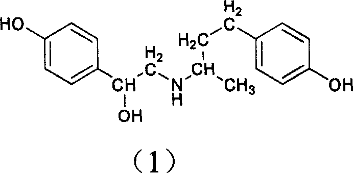 Method for preparing compound of ractopamine