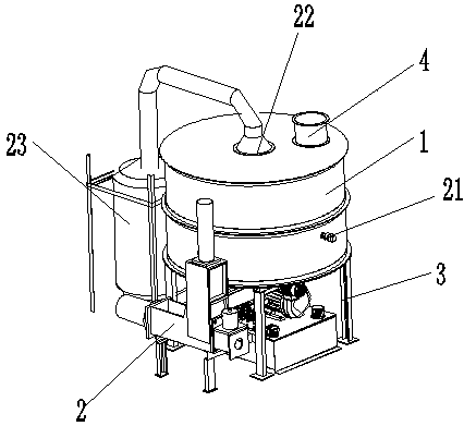 Full-automatic environment-friendly briquetting device for fibrous materials