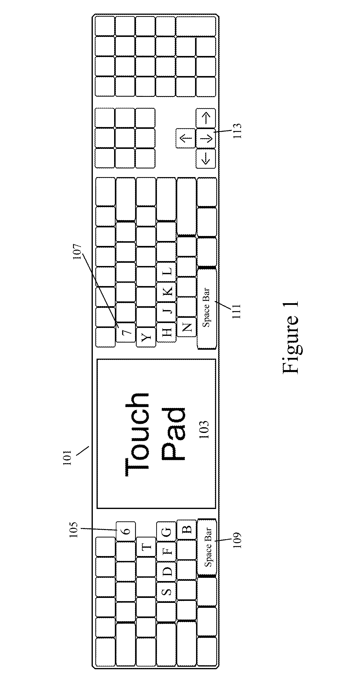 Computer keyboard having an enhanced ergonomic and intuitive design
