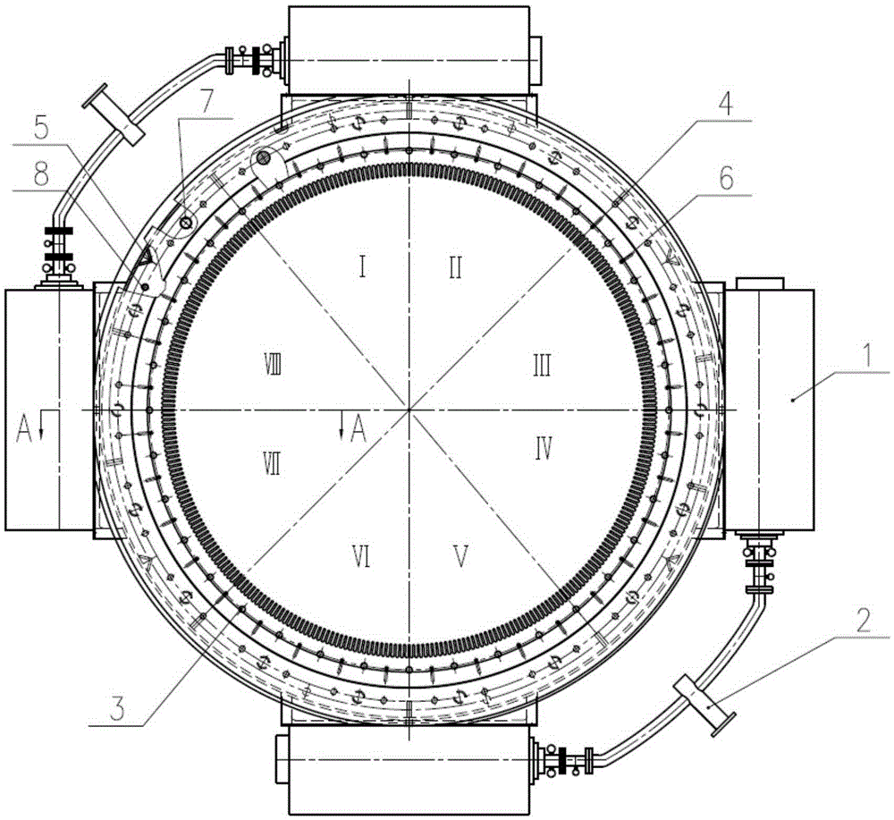 Large-thrust circulating water pump motor ventilation cooling structure