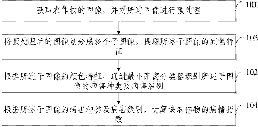 Computing method and system for crop disease index