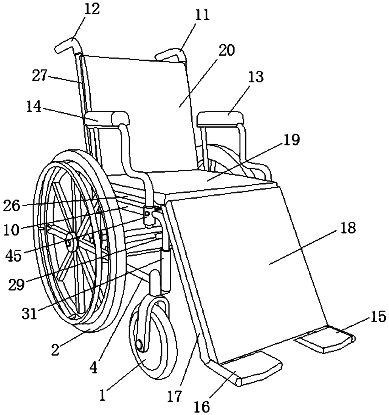 Transfer safety chair for facilitating lying of patient on magnetic resonance imaging (MRI) bed