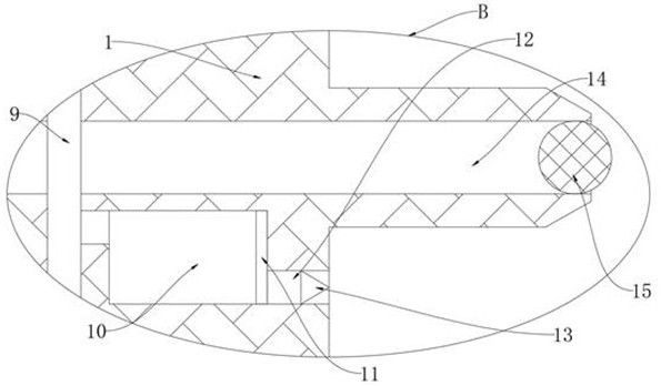 One-time pre-embedded water stop joint for constructional engineering drainage and construction method thereof