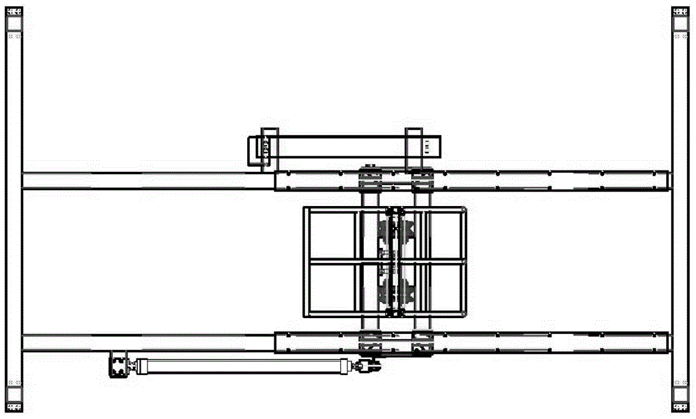 Bag pressing location device for overhead stacker