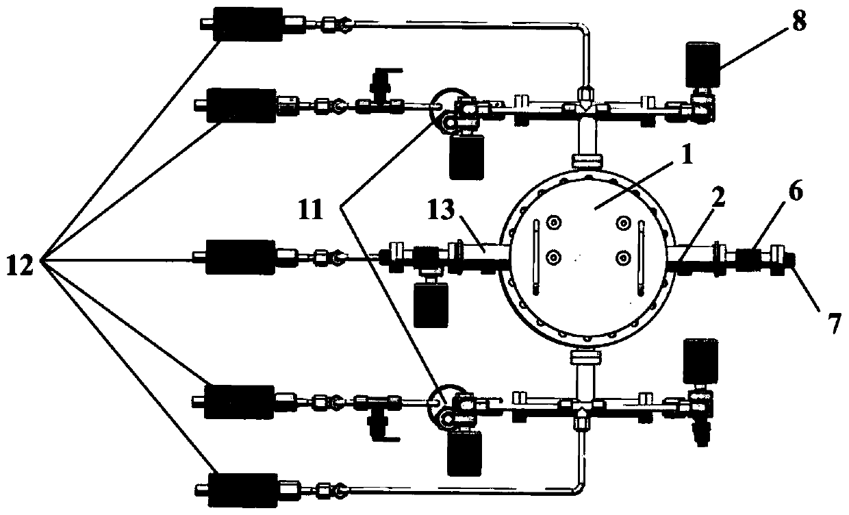 Ultrasonic fluidized atomic layer deposition device for fully dispersed coating of micro-nano particles