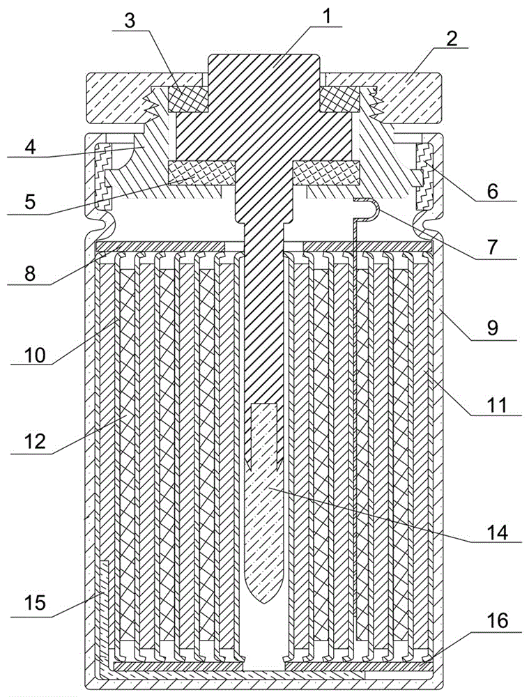 Three-electrode device of cylindrical battery and assembling method thereof