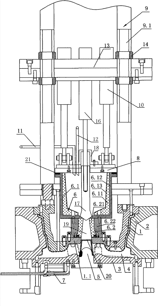 Aluminum alloy wheel gravity casting die and casting method thereof