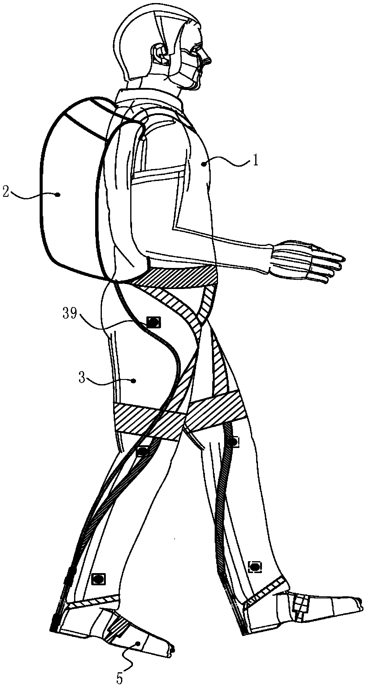 A wearable lower limb flexible power-assisted outerwear