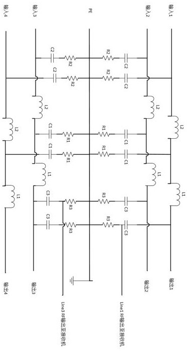 Terminal voltage measurement network of split type air conditioner interconnection line