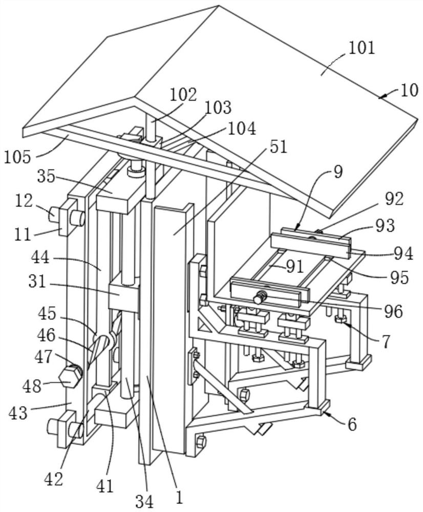 Disassembling and assembling mechanism for air conditioner outdoor unit and disassembling and assembling method